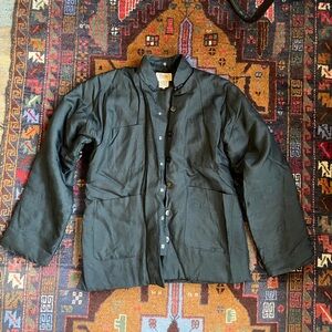 Plum Blossom Black Padded Work Jacket